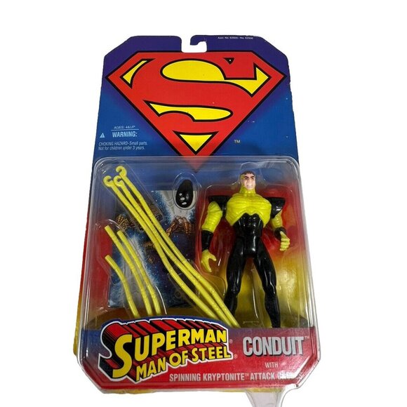 BRAND NEW SUPERMAN MAN OF STEEL CONDUIT ACTION FIGURE - 1995 Sealed - Picture 3 of 5
